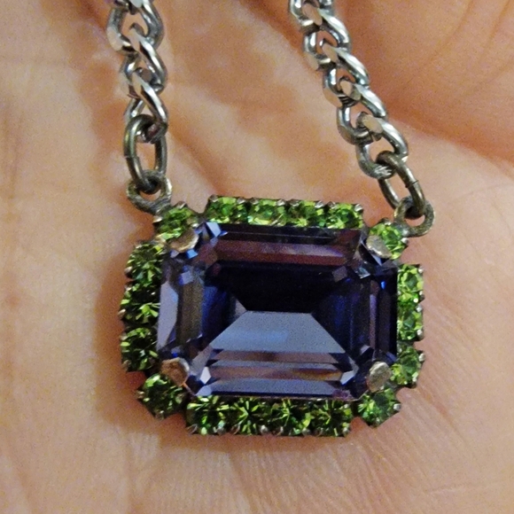 #Sabika Summer 2023 Rect Grace Necklace Purple Emerald Cut #NWOT - Picture 4 of 8